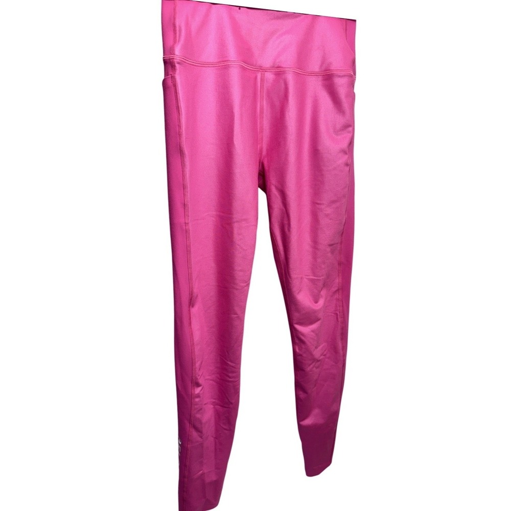 Peloton‎ Womens High Waisted Athletic Leggings Hot Pink Side Pockets Size S